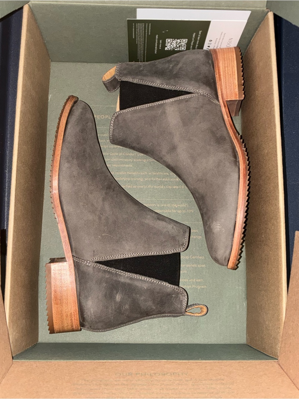 NEW Nisolo Ana Go To Heeled Boot in Grey For Women's Size 7